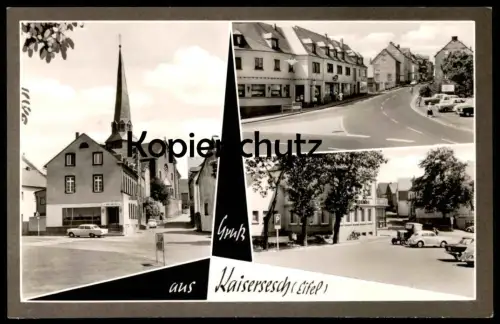 ÄLTERE POSTKARTE GRUSS AUS KAISERSESCH EIFEL TRECKER TRAKTOR VW KÄFER VOLKSWAGEN tractor tracteur AK cpa postcard