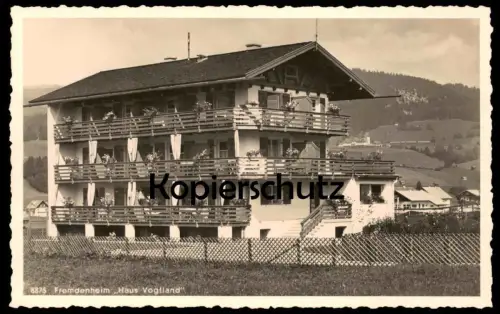 ALTE POSTKARTE OBERSTDORF FREMDENHEIM HAUS VOGTLAND PENSION ALLGÄU Balkon Holzbalkon AK Ansichtskarte cpa postcard