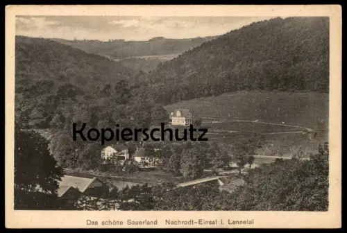 ALTE POSTKARTE NACHRODT-EINSAL IM LENNETAL DAS SCHÖNE SAUERLAND PANORAMA NACHRODT-WIBLINGWERDE Ansichtskarte AK postcard