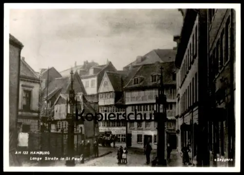 ALTE POSTKARTE HAMBURG LANGE STRASSE IN ST. PAULI V. SEGGERN Ansichtskarte AK postcard cpa