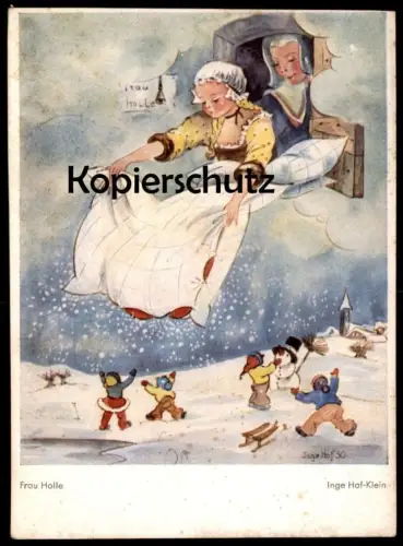 ALTE POSTKARTE MÄRCHEN FRAU HOLLE INGE HOF-KLEIN mother hulda fairy tale Ansichtskarte AK cpa postcard