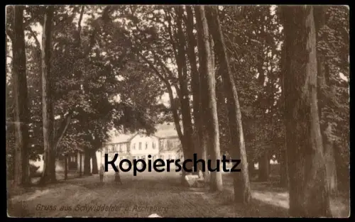 ALTE POSTKARTE GRUSS AUS SCHWIDDELDEI BEI ASCHEBERG SCHLESWIG-HOLSTEIN ALLEE Hotel Ansichtskarte AK cpa postcard