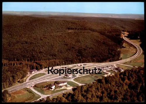 ÄLTERE POSTKARTE AUTOBAHN-RASTHAUS IM SPESSART MOTEL ROHRBRUNN RASTSTÄTTE motorway highway autoroute Ansichtskarte cpa