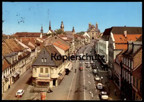 ÄLTERE POSTKARTE SPEYER BLICK VOM ALTPÖRTEL DROGERIE NIVEA KLOSTEFRAU REKLAME KAUFHOF Ansichtskarte AK cpa postcard
