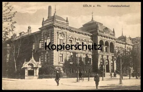 ALTE POSTKARTE CÖLN AM RHEIN HOHENSTAUFENBAD KÖLN BAD Badeanstalt Ansichtskarte cpa AK postcard