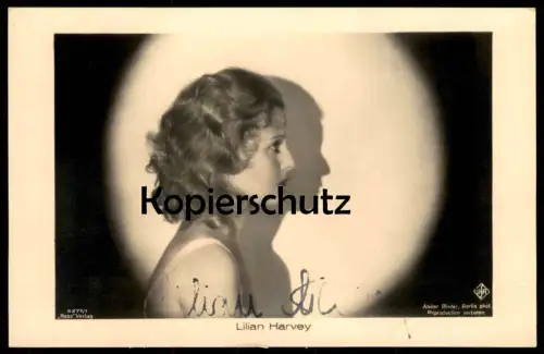 ALTE POSTKARTE LILIAN HARVEY FILM-SCHAUSPIELERIN ORIGINAL AUTOGRAMM UFA ROSS VERLAG UFA autograph postcard cpa