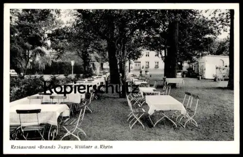 ALTE POSTKARTE RESTAURANT BRANDS JUPP WITTLAER AM RHEIN DÜSSELDORF Ansichtskarte AK cpa postcard