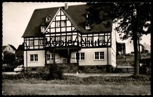 ALTE POSTKARTE OBERHUNDEM HAUS ZUR ADOLFSBURG AUTO OPEL Kirchhundem Sauerland Ansichtskarte cpa postcard AK