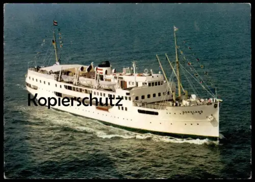 ÄLTERE POSTKARTE M/S NORDLAND PASSAGIERDIENST TRAVEMÜNDE KOPENHAGEN DAMPFER FÄHRE M.S. MS ferry Schiff ship cpa postcard