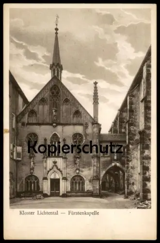 ALTE POSTKARTE KLOSTER LICHTENTAL FÜRSTENKAPELLE BADEN-BADEN Kapelle couvent Ansichtskarte postcard cpa