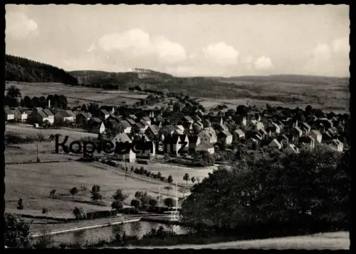 ÄLTERE POSTKARTE UNNAU IM WESTERWALD PANORAMA MIT FREIBAD SPRUNGTURM SCHWIMMBAD BAD MARIENBERG Ansichtskarte AK cpa