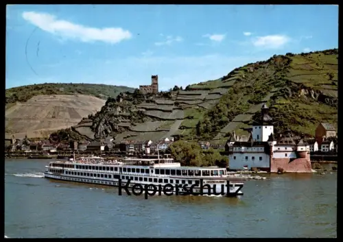 ÄLTERE POSTKARTE KABINENSCHIFF M.S. DEUTSCHLAND KÖLN-DÜSSELDORFER RHEIN DAMPFER HÖHE PFALZ KAUB Ansichtskarte postcard