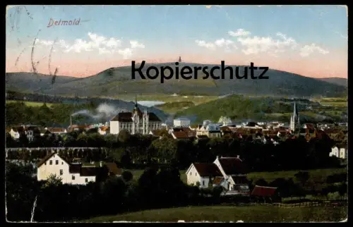 ALTE POSTKARTE DETMOLD PANORAMA MIT HERMANNSDENKMAL 1925 TEUTOBURGER WALD Ansichtskarte AK cpa postcard