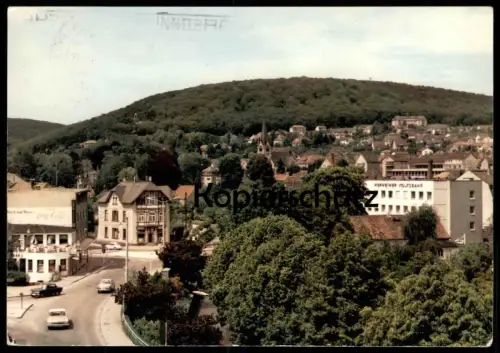 ÄLTERE POSTKARTE HOFHEIM TAUNUS PANORAMA HOFHEIMER VOLKSBANK WERBUNG MACH MAL PAUSE COCA COLA Ansichtskarte cpa postcard