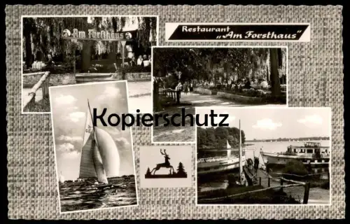 ÄLTERE POSTKARTE BERLIN TEGEL RESTAURANT AM FORSTHAUS BESITZER HEY TEGELSEE AUSFLUGSSCHIFFE Ansichtskarte cpa postcard