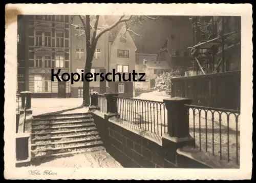 ALTE POSTKARTE KÖLN AM RHEIN LICHHOF ABENDSTIMMUNG WINTERABEND ABEND SCHNEE ARLEPO KARTE Ansichtskarte AK cpa postcard