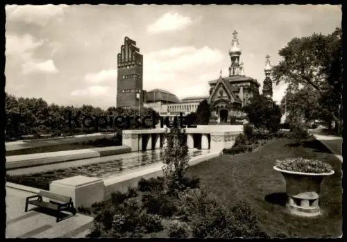 ÄLTERE POSTKARTE DARMSTADT KÜNSTLERKOLONIE RUSSISCHE KAPELLE russian chapel cpa postcard AK Ansichtskarte