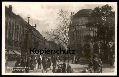 ALTE POSTKARTE BERLIN POTSDAMER PLATZ HAUS VATERLAND KEMPINSKI BLUMENVERKÄUFERIN BLUMENSTAND Ansichtskarte cpa postcard