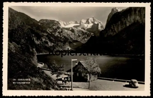 ALTE POSTKARTE GOSAUSEE MIT DACHSTEIN VW KÄFER Kever Coccinelle Volkswagen Auto car voiture Ansichtskarte cpa postcard