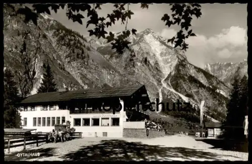 ÄLTERE POSTKARTE OBERSTDORF BERGGASTHOF OYTALHAUS 1006 METER MIT GLEITWEG UND SCHACHEN ALLGÄU AK Ansichtskarte postcard
