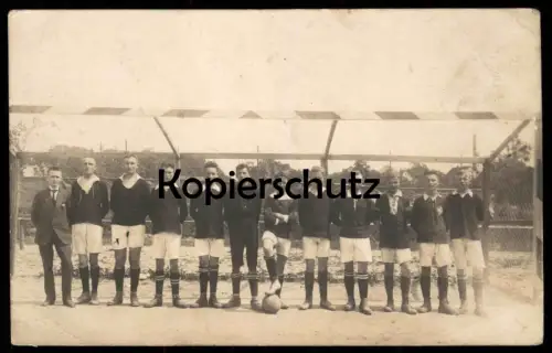 ALTE FOTO POSTKARTE BAD OEYNHAUSEN FUSSBALLMANNSCHAFT SPORT TOR Fussball football soccer Photo Ansichtskarte AK postcard