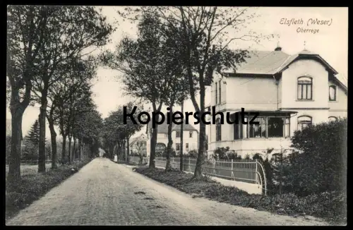 ALTE POSTKARTE ELSFLETH WESER OBERREGE Bahnpost-Stempel Hude - Blexen 1915 Villa Haus Ansichtskarte AK cpa postcard