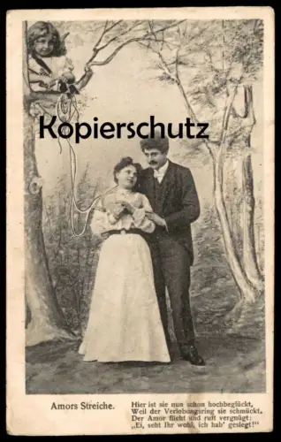 ALTE POSTKARTE AMORS STREICHE ENGEL ANGEL ANGE AMOR AMOURS PFEIL UND BOGEN LIEBESPFEIL LIEBESENGEL Ansichtskarte AK cpa