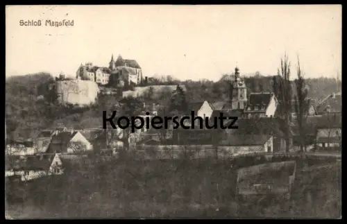 ALTE POSTKARTE SCHLOSS MANSFELD PANORAMA 1926 SÜDHARZ HARZ castle chateau Ansichtskarte AK cpa postcard