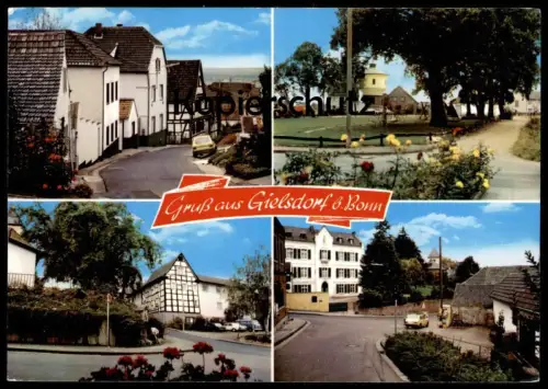 ÄLTERE POSTKARTE GRUSS AUS GIELSDORF BEI BONN WASSERTURM ALFTER Ansichtskarte AK cpa postcard