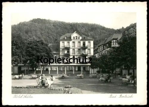 ALTE POSTKARTE BAD BERTRICH HOTEL ADLER BESITZER KARL THOMAS BESTRENOMMIERTES HAUS AM KURGARTEN Ansichtskarte postcard