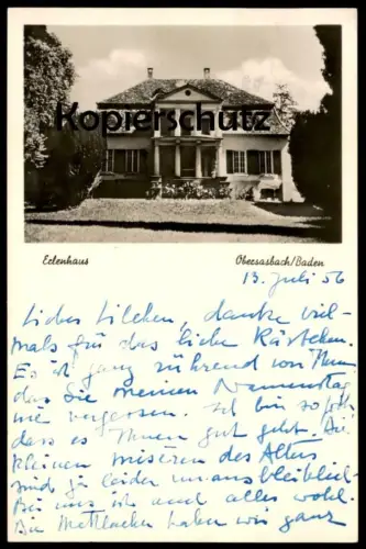 ALTE POSTKARTE ERLENHAUS OBERSASBACH BADEN VILLA HAUS SASBACH BEI ACHERN ORTENAU cottage Ansichtskarte AK cpa postcard