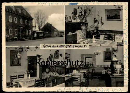 ALTE POSTKARTE GRUSS AUS DER GRENZSCHÄNKE AACHEN-BILDCHEN L. JUNGGEBURTH WARME UND KALTE KÜCHE Ansichtskarte postcard AK