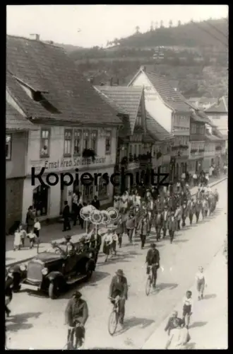 ÄLTERE KARTE WASUNGEN MARSCH AUTO ERNST KRECH SCHLOSSERMEISTER REPRO? Thüringen Format Postkarte Ansichtskarte