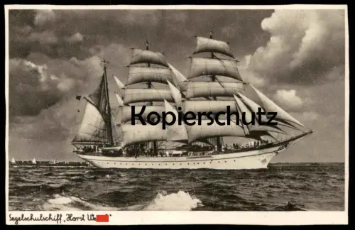 ALTE POSTKARTE SEGELSCHULSCHIFF HORST W. SCHIFF Segelschiff Schulschiff ship bateau Ansichtskarte AK postcard