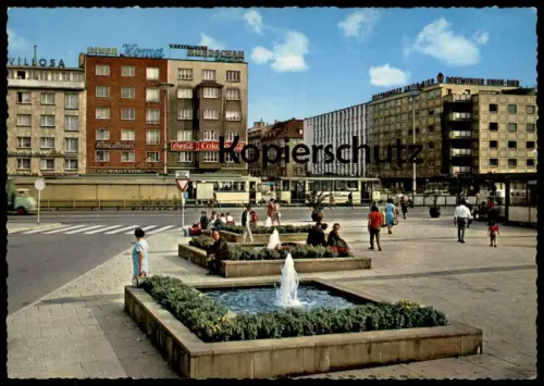 ÄLTERE POSTKARTE HAGEN BERLINER PLATZ COCACOLA COCA COLA COKE REKLAME VILLOSA KOMA SPRINGBRUNNEN fountain Ansichtskarte