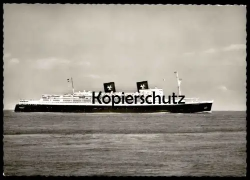 ÄLTERE POSTKARTE SCHNELLDAMPFER HANSEATIC PASSAGIERSCHIFF HAMBURG ATLANTIK Dampfer Schiff ship bateau steamer postcard