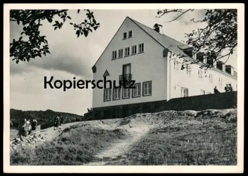 ÄLTERE POSTKARTE BAD HONNEF DEUTSCHE JUGENDHERBERGE AM FUSSE DES SIEBENGEBIRGES 1956 Ansichtskarte AK cpa postcard