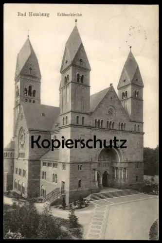 ALTE POSTKARTE BAD HOMBURG ERLÖSERKIRCHE Kirche Ansichtskarte AK cpa postcard