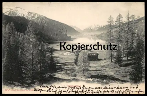ALTE POSTKARTE DAVOSER SEE 1903 DAVOS DAVOSERSEE Schweiz Suisse cpa postcard Ansichtskarte AK