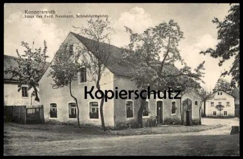 ALTE POSTKARTE KONNERSREUTH HAUS DES FER. NEUMANN SCHNEIDERMEISTER BLUT RESL THERESE NEUMANN MYSTIKERIN 1926 AK postcard