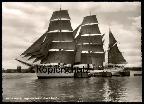 ÄLTERE POSTKARTE KIELER FÖRDE GORCH FOCK SEGELSCHULSCHIFF KIEL Schulschiff Schiff Segelschiff sailing ship AK postcard