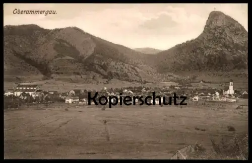 ALTE POSTKARTE OBERAMMERGAU TOTAL PANORAMA PASSIONSTHEATER THEATER Ansichtskarte AK cpa postcard