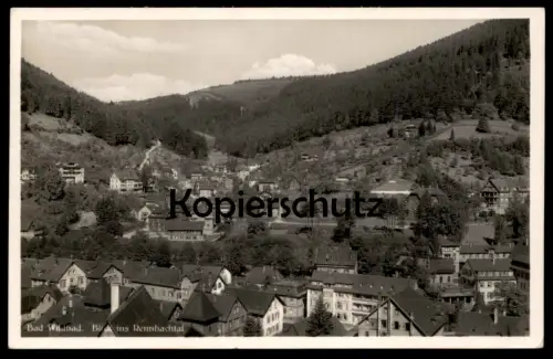 ALTE POSTKARTE BAD WILDBAD BLICK INS RENNBACHTAL Schwarzwald black forest Ansichtskarte postcard cpa AK