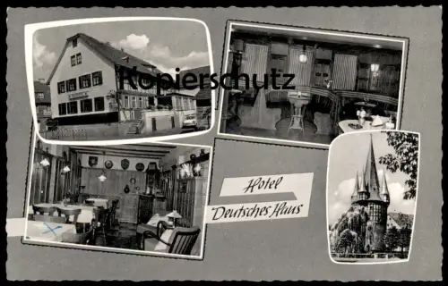 ÄLTERE POSTKARTE NEUSTADT MARBURG HOTEL DEUTSCHES HAUS INHABER WALTER GIES HESSEN Ansichtskarte AK cpa postcard