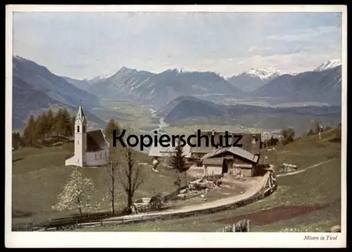 ALTE POSTKARTE MÖSERN IN TIROL GEGEN INNTAL UND LECHTALER ALPEN Kirche Panorama Ansichtskarte AK postcard cpa