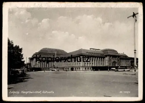 ALTE POSTKARTE LEIPZIG HAUPTBAHNHOF OSTSEITE Bahnhof gare station Ansichtskarte AK cpa postcard
