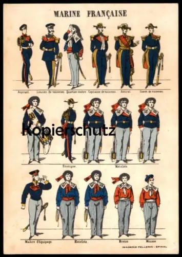 ALTE POSTKARTE MARINE FRANCAISE ASPIRANT MATELOTS NOVICE MOUSSE AMIRAL LIEUTEN DE VAISSEAU MILITAIRE UNIFORME cpa AK