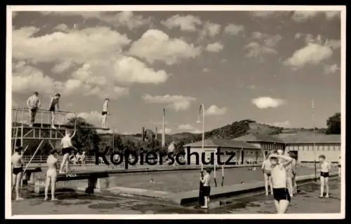 ALTE POSTKARTE BENSHEIM FREIBAD SCHWIMMBAD BADEGÄSTE Bad outdoor pool piscine Ansichtskarte AK cpa postcard