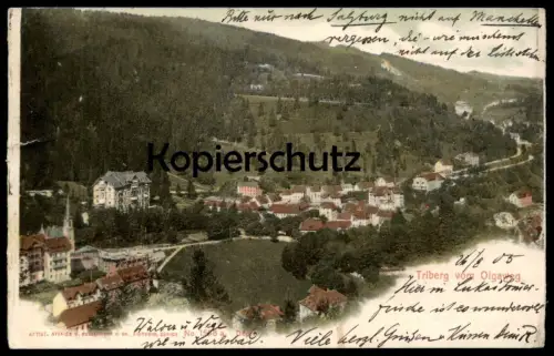 ALTE POSTKARTE TRIBERG VOM OLGAWEG PANORAMA SCHWARZWALD 1905 AK Ansichtskarte cpa postcard