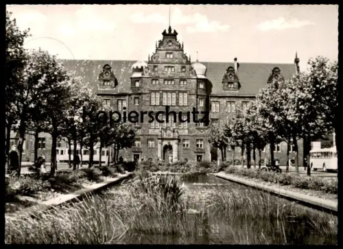 ÄLTERE POSTKARTE OBERHAUSEN AMTSGERICHT BUS STRASSENBAHN Gericht court justice tribunal AK Ansichtskarte cpa postcard